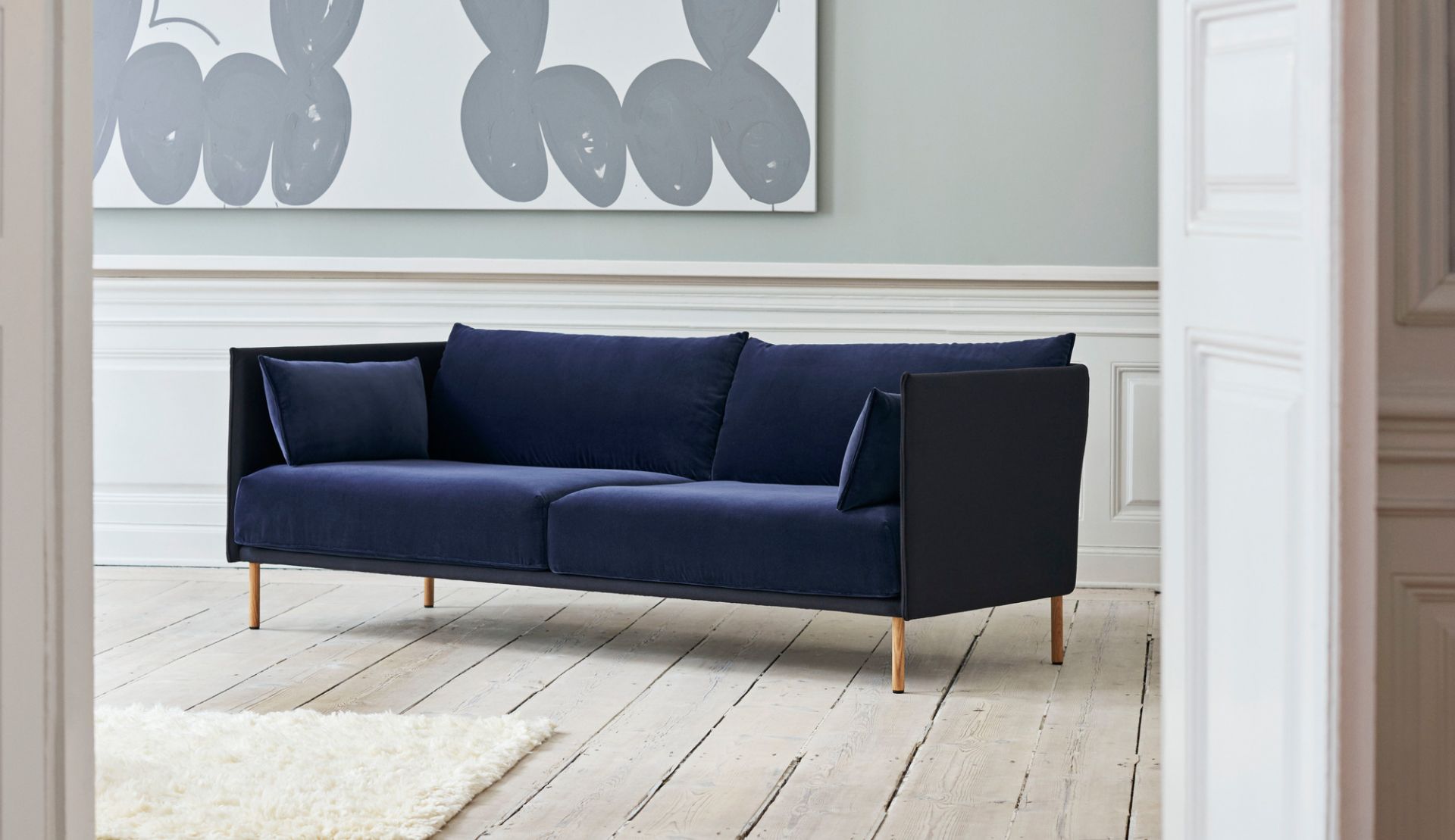 Shaggy Rug Teppich Hay B 140 x L 200 cm Warm grau HAY AB491 A665 AG39